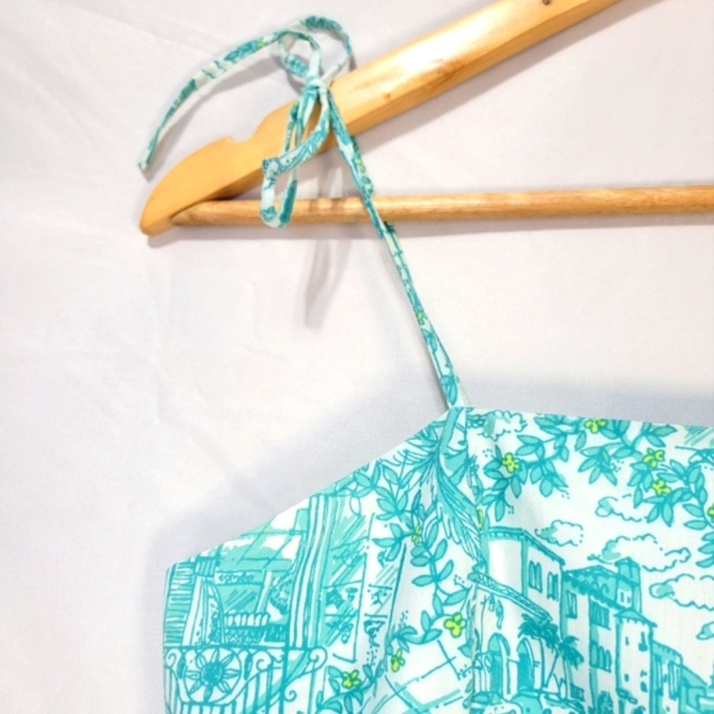 Lily Pulitzer Vintage Worth Avenue Toile Lenore White Label Sleeveless Dress - Picture 6 of 10